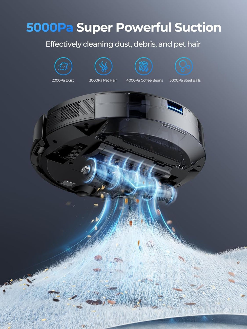 Laresar Mars 01 Robotstofzuiger – Slimme Laser Navigatie & Automatische Lediging | Nieuw