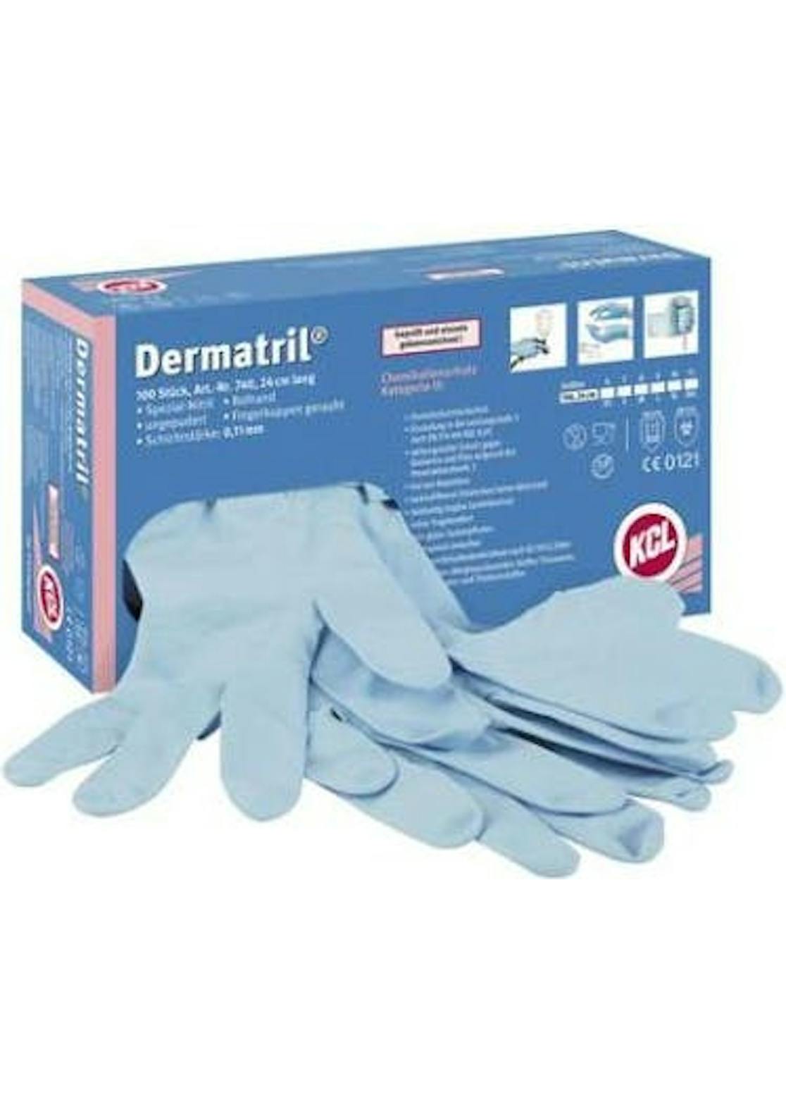 KCL Dermatril 740 disposable handschoen nitril chemiebestendig (maat XL/10)