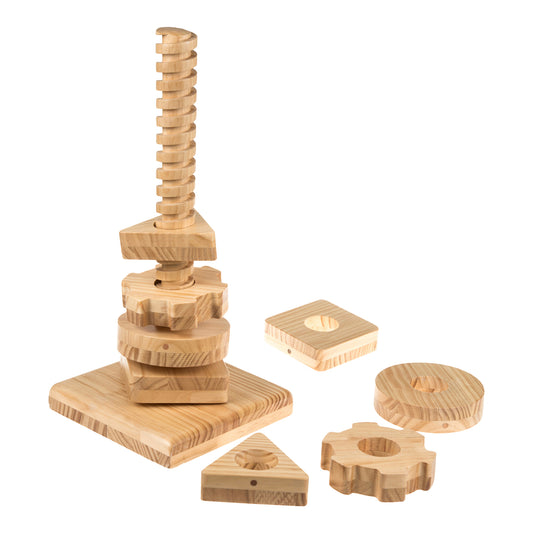 TTS Motor Skills Twist and Turn Tall Tower – Houten Educatief Spiraalspeelgoed | Nieuw