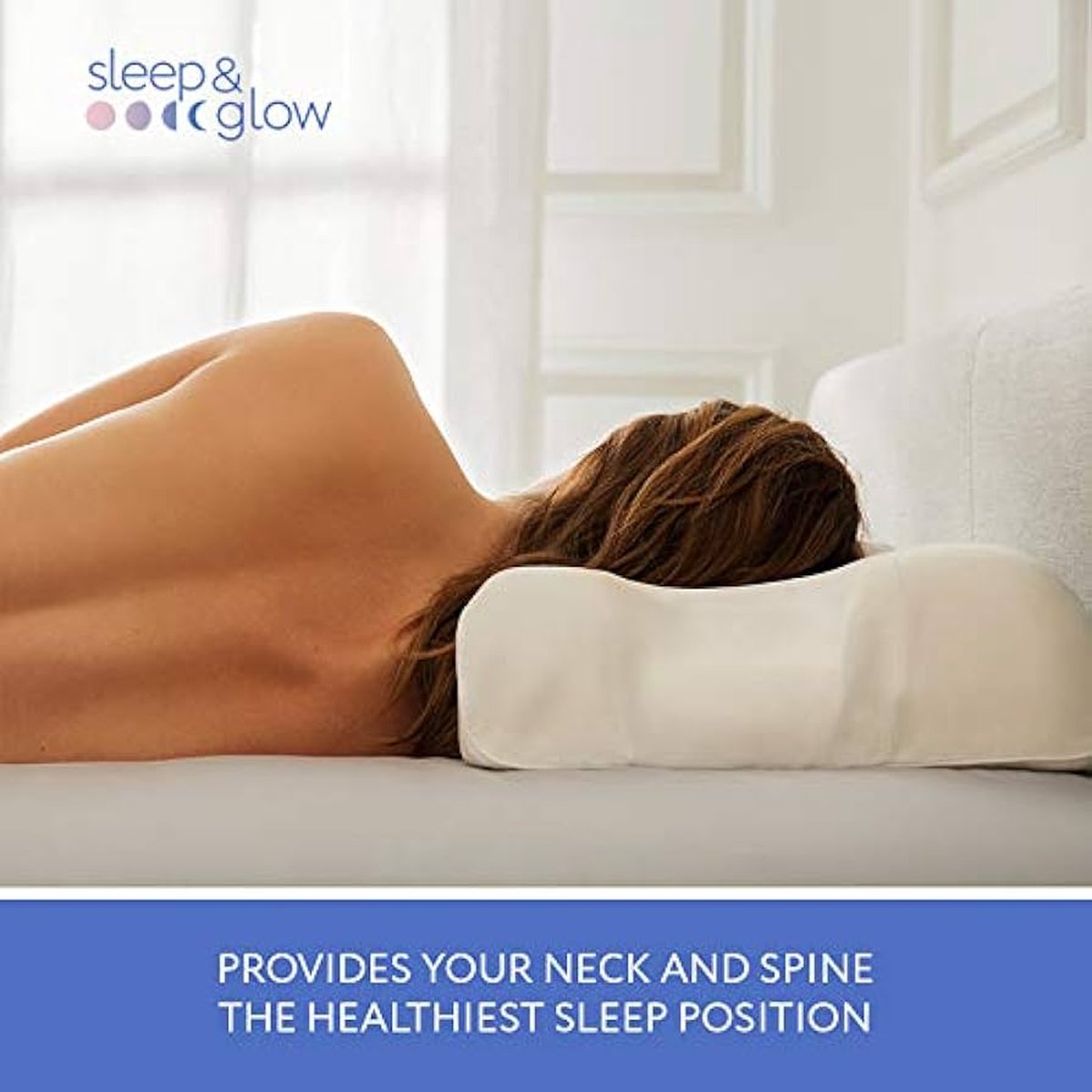 Sleep&Glow Aula Kussen – Rugslaper | Anti-Aging Slaapkussen | Nieuw