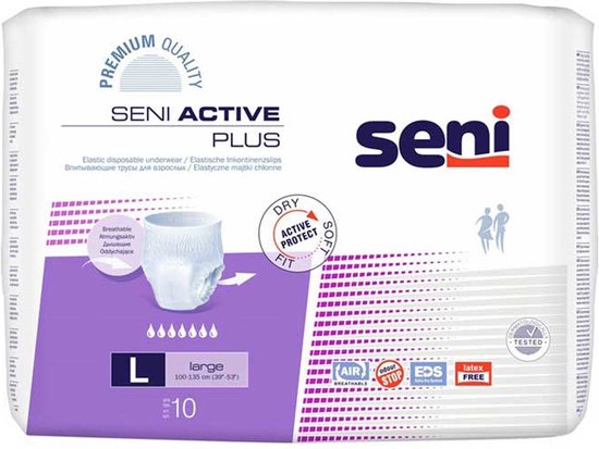 Seni Active Plus Pants 5213 L - Comfortabele Incontinentiebroekjes (10 stuks)