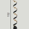 Staande lamp HELIX 10-vlams IP20, goud, zwart