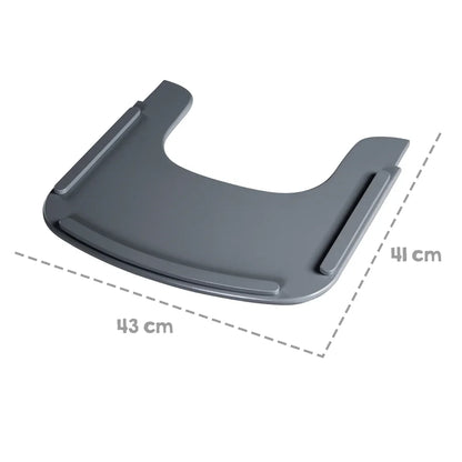 Eetblad voor 'Sit Up Flex' - Compatibel met harnassysteem en kussens - Antraciet hout