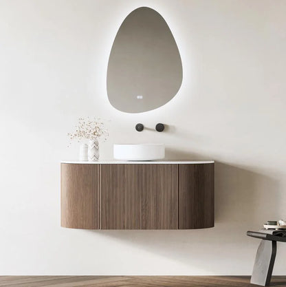 Asymmetrische spiegel met ledverlichting