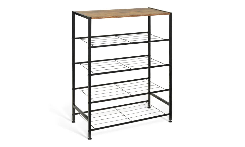 Metalenschoenenrek 12 paar  (L) 63 x (B) 30 x (H) 80 cm