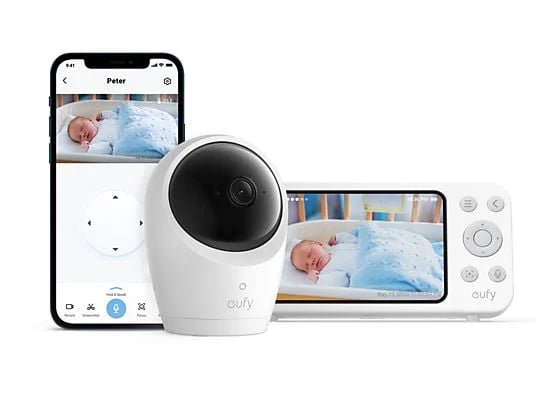 Eufy Security E10 SpaceView Baby Monitor met Camera en Audui + Gratis wide angle lens