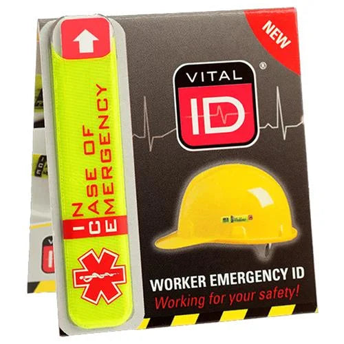 Vital ID Worker Emergency tag: ICE-tag WSID-01 geel