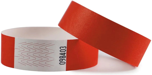 Tyband polsband 19mm x255mm rood genummerd 70001-80000
