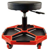Busching Montagerollhocker mit magnetischer Ablage, Sitzhöhenverstellung 40 -54 cm, Tragkraft max. 136kg, 360°, 100940