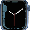 apple watch 7 series aluminimum blauw 41 mm 4 extra bandjes zwart/scout-blauw/lichtblauw kliterband/meerdere kleuren