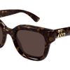 Gucci Zonnebril Ronde frame donkerbruin panterprintGG1828S 002 4922 145 S