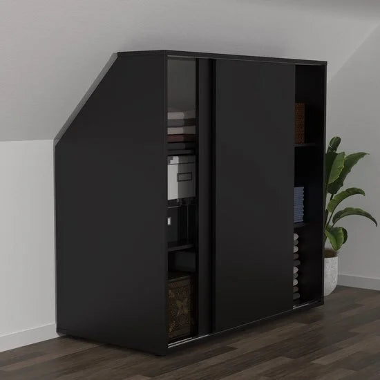 TheBestOf Furniture Kledingkast schuine wand zolder slaapkamer - opbergkast geschikt voor schuine wanden