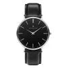 Wallace hume horloge ZWART LEER | DONKER ZWART
