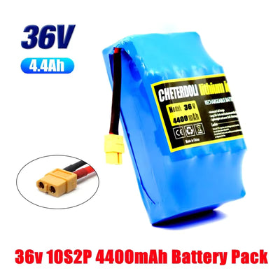 Hoogwaardige 36V 4400mAh 10S2P oplaadbare lithium-ionbatterij voor elektrische zelfbalancerende scooter, hoverboard en eenwieler