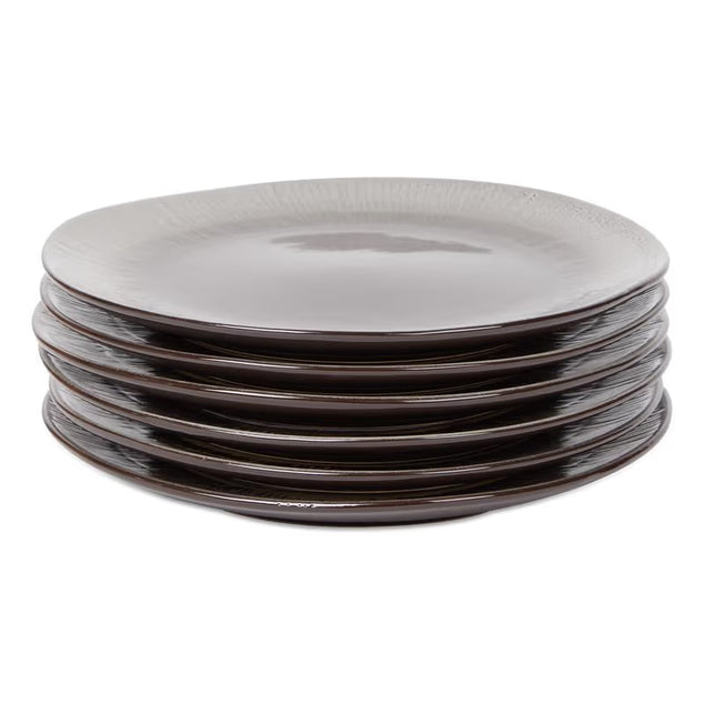 18-delig | 6-persoons Handgemaakt servies - Earth Black