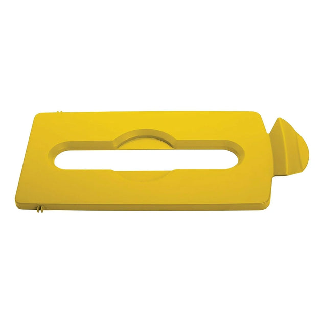 Deksel Rubbermaid Slim Jim Recyclestation inwerpopening voor papier geel