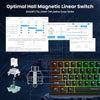 X68HE - Magnetic Switch Wired Gaming Toetsenbord - RGB - Side Printed PBT Keycaps - Decorative Lanyard - 8Khz - 0.01mmRT - 0.125ms - White Contour Line
