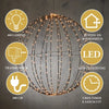 Lichtbol LED - Lichtbal Ø 60 cm - Kerstdecoratie - Kerstverlichting Buiten en Binnen - Kerst Licht Slinger - LED licht