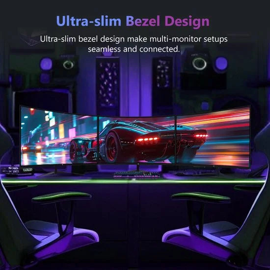 UG27 Curved Gaming Monitor - FHD 1920x1080P - 27 Inch- 200Hz - MPRT 1ms - HDMI 2.0 & DisplayPort 1.4 - Zwart