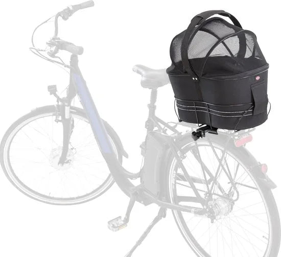 EVA Fietsmand Achterop - Zwart - Met Kussen en Kap - 48X29X42 cm