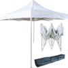 Partytent - 3 x 3 m - Easy Up Opvouwbaar - Waterdicht - Paviljoen - Inklapbare Tent met Draagtas - Partytent voor Tuin, Feest & Evenementen - Camping - Snelle Opzet - Wit