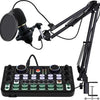 Mixerkit met live geluidskaart DJ-controller - BM800 microfoon voor live optredens opnames pc- karaoke-feestjes speelstemmen