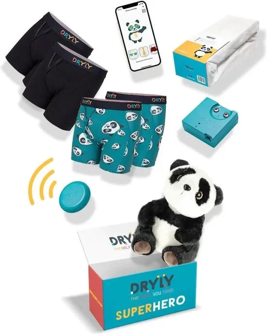 Panda Knuffel - Bedplassen - Wizzu - Wit & Zwart - Plaswekker