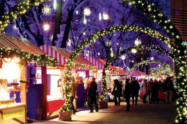 Guirlande met verlichting · Ø 40 cm · Koppelbaar · 200 lampjes · IP67