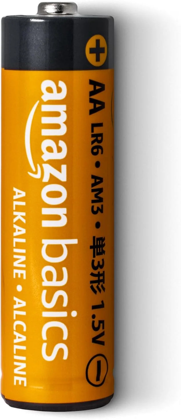 Basics 96 Pack AA High-Performance Alkaline Batteries, 10-Year Shelflife