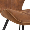 Eetkamerstoel Donna - Ecoleder Cognac - hoge rugleuning