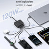 USB C oplader, 120 W USB C voeding, PD oplader met PPS, GaN snellader