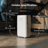Luchtontvochtiger - 25L per Dag - Incl. Was-droog Functie - Geschikt voor Woonkamer, Slaapkamer, Kelder & Badkamer - Dehumidifier - Wit