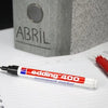 400 permanent marker - zwart - 4 stiften - ronde punt 1 mm - water en wrijfvast - voor karton, kunststof, hout, metaal, etc. - alcohol markers voor volwassenen