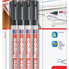 400 permanent marker - zwart - 4 stiften - ronde punt 1 mm - water en wrijfvast - voor karton, kunststof, hout, metaal, etc. - alcohol markers voor volwassenen