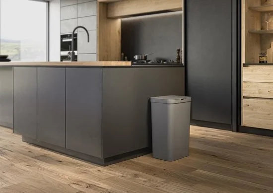 Mandal Sensor prullenbak - 50L - Grijs - Hygiënische automatische deksel - Soft close - Vingerafdrukvrij - Keuken afvalemmer - Kantoor Vuilbak - Grijs - Grijze Afvalbak