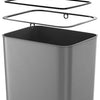 Mandal Sensor prullenbak - 50L - Grijs - Hygiënische automatische deksel - Soft close - Vingerafdrukvrij - Keuken afvalemmer - Kantoor Vuilbak - Grijs - Grijze Afvalbak