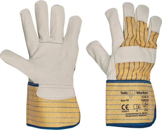 12st SafeWorker MEIJE 120214 rundnerf kap 10cm handschoen 01010170 - Geel