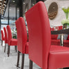 Set van 2 | bistrostoel | leer | rood | gastronomische stoelen, bistrostoelen bekleed