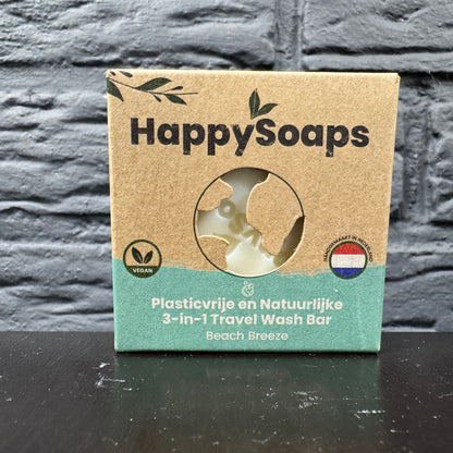 Happysoaps 3-in-1 zeep - handig reis formaat (40g)