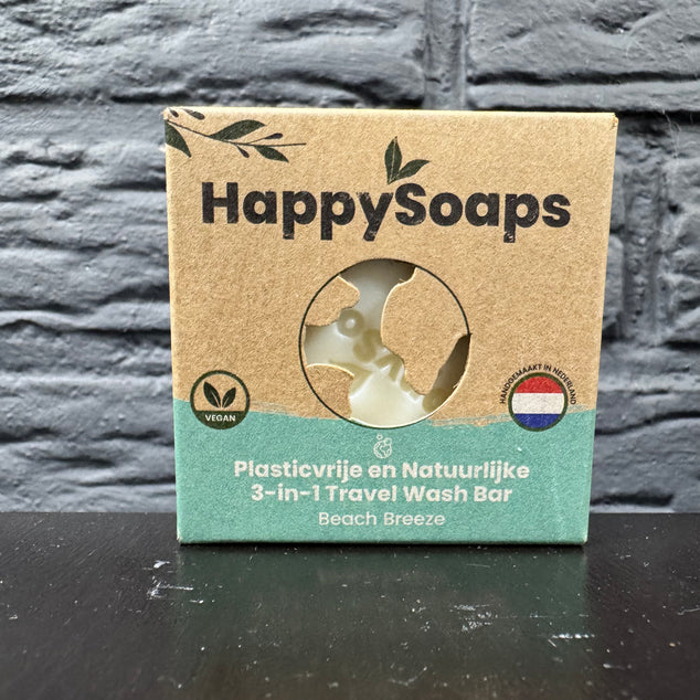 Happysoaps 3-in-1 Zeep Reisformaat 40g - Nieuw Outlet