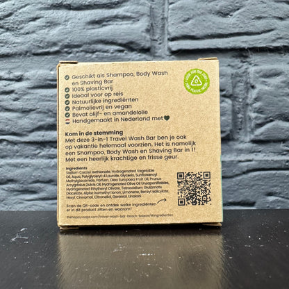 Happysoaps 3-in-1 zeep - handig reis formaat (40g)