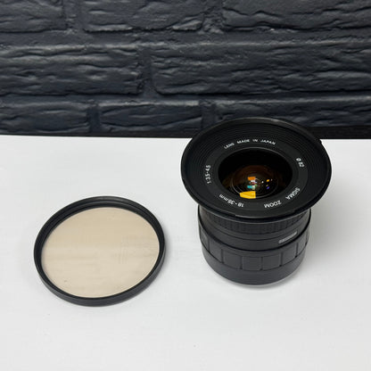 Sigma 18–35mm f/3.5–4.5 Aspherical Lens (Canon EF) + Rodenstock Skylight Filter 82mm | Gebruikt, Perfecte Staat
