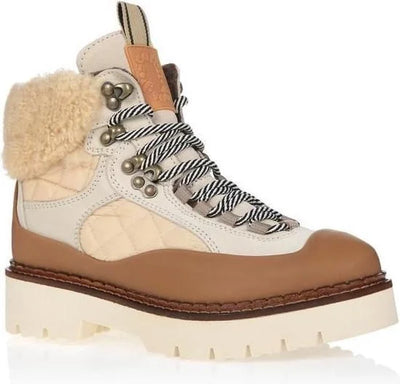 SCOTCH & SODA Olivine Witte Enkellaarsjes Dames