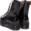 Charles Footwear - Dames Laars 1984 Black Polished - Zwart - Maat 38