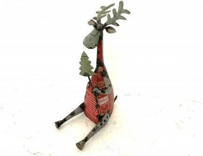 Zittende eland - gerecycled blik H43  - retro - trendy