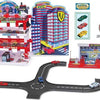 Pit-Stop Garage - Garage - Met Tankstation, Circuit, 3 Auto's en een Helikopter