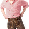 Tannhauser Lederhosen Starnberg Kort 100% Echt Leder Oktoberfest Heren Lederhosen Man  - Donkerbruin- Leer- M