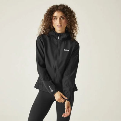 Regatta, Arec III Softshell Dames Jack, Zwart, Maat 34
