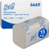 Handdoek scott 6669 ess. i-vouw 1-lgs 20x32cm wit | Doos a 15 pak