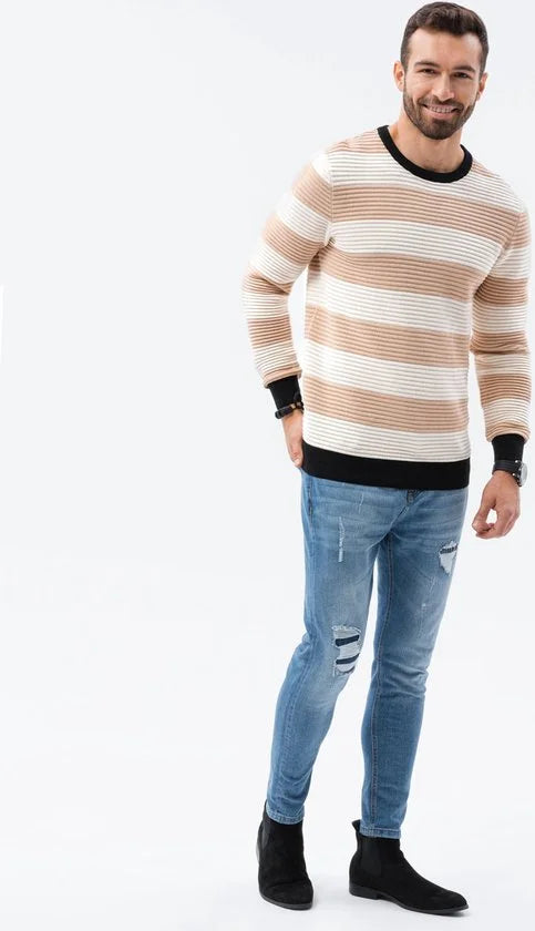 Heren trui E189 - beige